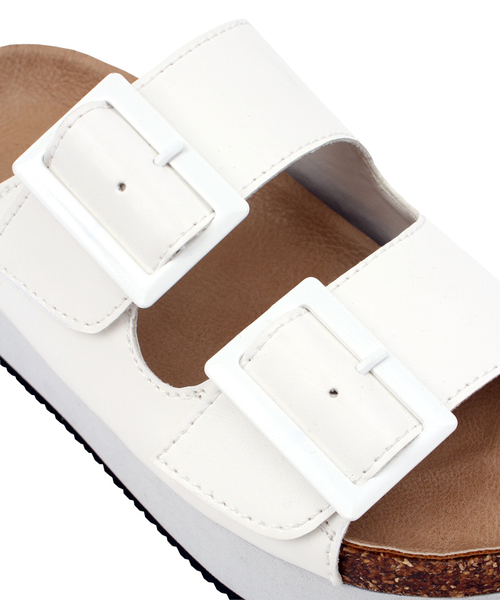 WEGO（ウィゴー）の「WEGO/厚底ベルトサンダル（サンダル・レディース・ホワイト/ブラック・23.5/24.5）」の7枚目の写真