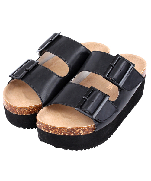 WEGO（ウィゴー）の「WEGO/厚底ベルトサンダル（サンダル・レディース・ホワイト/ブラック・23.5/24.5）」の5枚目の写真