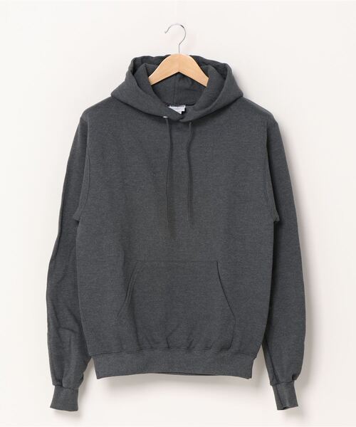 Champion(チャンピオン)の「Champion(チャンピオン) プルオーバーフード付きスウェットパーカー 9oz(パーカー・メンズ・ホワイト/ブラック/ダークグリーン/ネイビー/グレー/マスタード/レッド系その他/レッド/チャコール・SMALL/MEDIUM/LARGE/X-LARGE)」の4枚目の写真