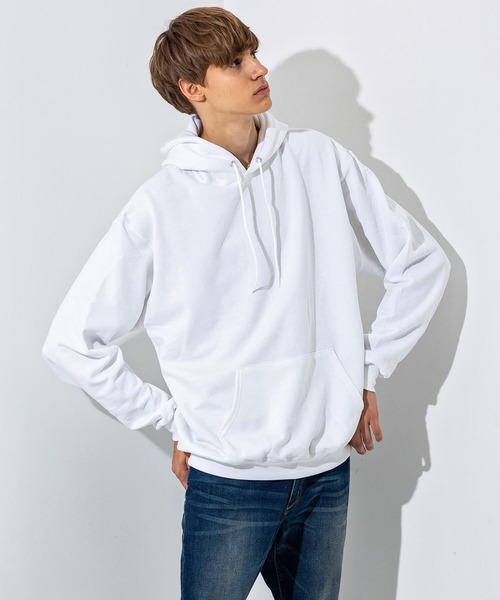 Champion(チャンピオン)の「Champion(チャンピオン) プルオーバーフード付きスウェットパーカー 9oz(パーカー・メンズ・ホワイト/ブラック/ダークグリーン/ネイビー/グレー/マスタード/レッド系その他/レッド/チャコール・SMALL/MEDIUM/LARGE/X-LARGE)」の14枚目の写真