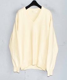Pringle プリングル　カシミヤ100％ Vネックニット 42キャメル英国製 Pringle(プリングル) 70's V-neck cashmere knit 70年代 Vネック