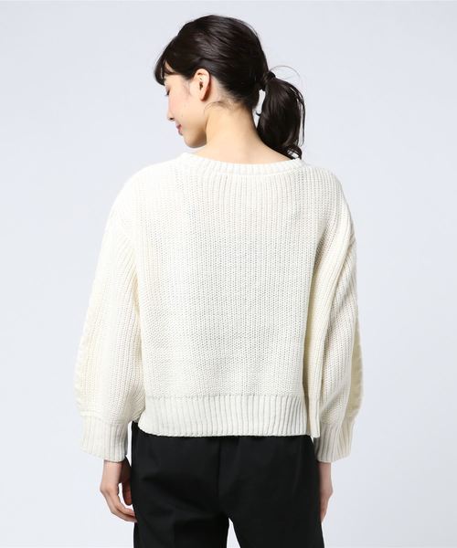 WEGO(ウィゴー)の「WEGO/レースアップセーター(ニット/セーター・レディース・ブラウン/アイボリー・FREE)」の21枚目の写真