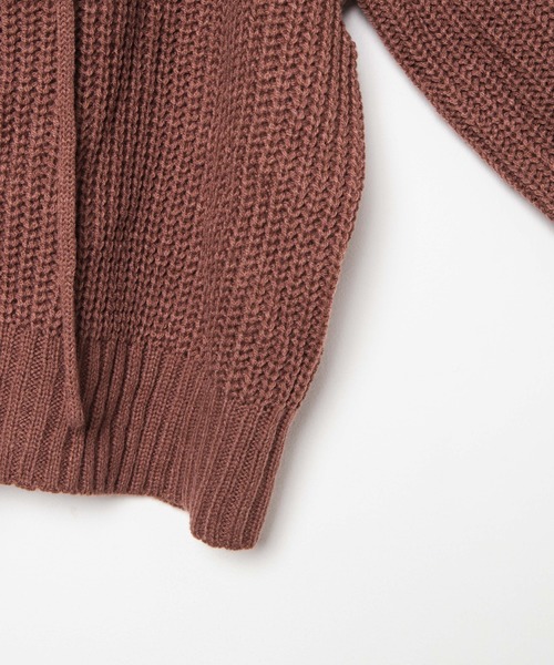 WEGO(ウィゴー)の「WEGO/レースアップセーター(ニット/セーター・レディース・ブラウン/アイボリー・FREE)」の13枚目の写真