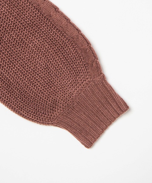 WEGO(ウィゴー)の「WEGO/レースアップセーター(ニット/セーター・レディース・ブラウン/アイボリー・FREE)」の9枚目の写真