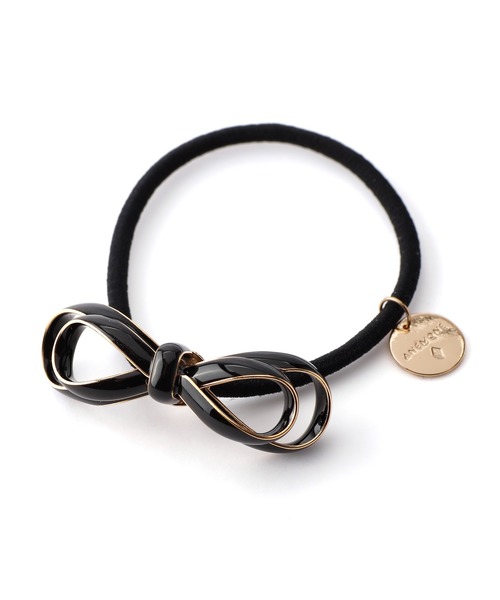 ANEMONE（アネモネ）の「シックカラーの艶めきリボンヘアゴム（ヘアゴム・レディース・グレー/ブルー/ブラウン/ブラック・FREE）」の5枚目の写真