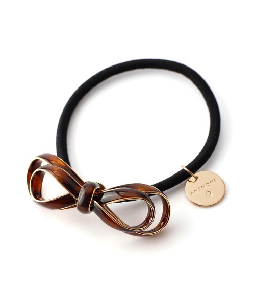 ANEMONE（アネモネ）の「シックカラーの艶めきリボンヘアゴム（ヘアゴム・レディース・グレー/ブルー/ブラウン/ブラック・FREE）」の7枚目の写真