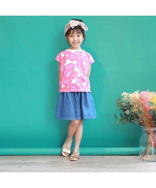 L.COPECK（エルコペック）の「[150-160]ライトデニムスカーチョ（デニムパンツ・キッズ・ピンク/イエロー/ブルー・150cm/160cm）」の9枚目の写真