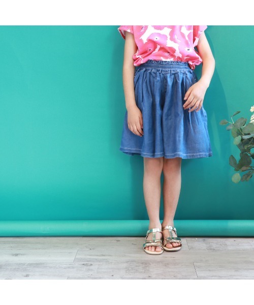 L.COPECK（エルコペック）の「[150-160]ライトデニムスカーチョ（デニムパンツ・キッズ・ピンク/イエロー/ブルー・150cm/160cm）」の10枚目の写真