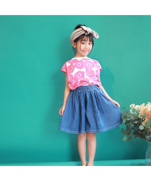 L.COPECK（エルコペック）の「[150-160]ライトデニムスカーチョ（デニムパンツ・キッズ・ピンク/イエロー/ブルー・150cm/160cm）」の11枚目の写真