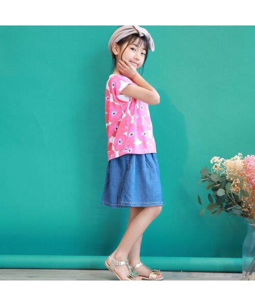 L.COPECK（エルコペック）の「[150-160]ライトデニムスカーチョ（デニムパンツ・キッズ・ピンク/イエロー/ブルー・150cm/160cm）」の12枚目の写真