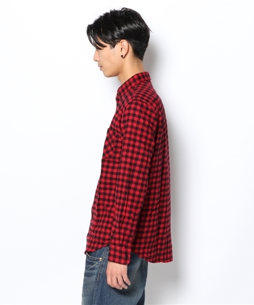 WEGO（ウィゴー）の「WEGO/ブロックチェックネルシャツ（シャツ/ブラウス・メンズ・ホワイト系その他/レッド系その他/ブルー系その他/イエロー系その他・MEDIUM/LARGE）」の6枚目の写真