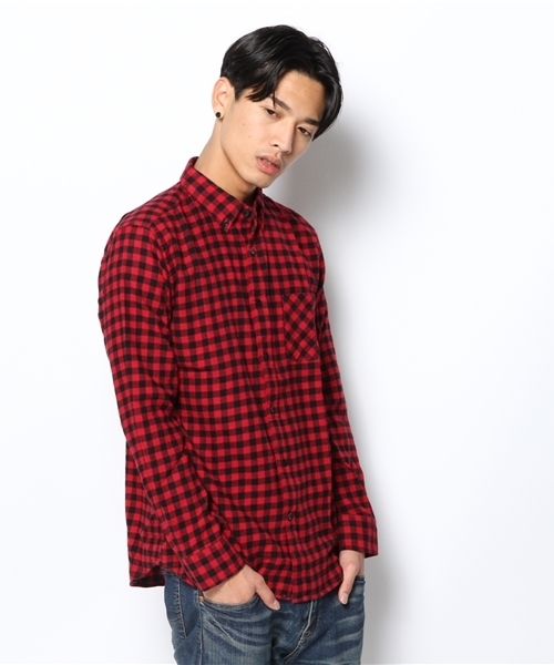 WEGO（ウィゴー）の「WEGO/ブロックチェックネルシャツ（シャツ/ブラウス・メンズ・ホワイト系その他/レッド系その他/ブルー系その他/イエロー系その他・MEDIUM/LARGE）」の15枚目の写真