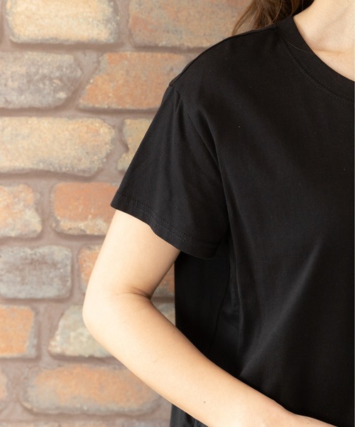 PREFERIR(プレフェリール)の「バックシャン うしろ ティアード 半袖 マキシワンピース(ワンピース・レディース・ブラック/ネイビー/カーキ・SMALL/MEDIUM/LARGE)」の15枚目の写真