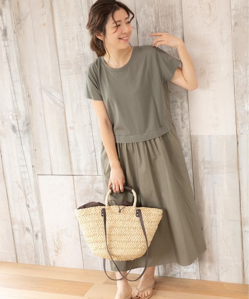 PREFERIR(プレフェリール)の「バックシャン うしろ ティアード 半袖 マキシワンピース(ワンピース・レディース・ブラック/ネイビー/カーキ・SMALL/MEDIUM/LARGE)」の22枚目の写真