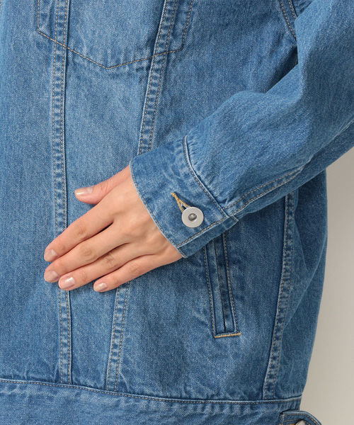 セール】SHIPS any:デニム3rdノーカラーGジャン◇（ノーカラー