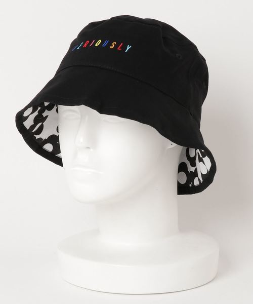 WEGO（ウィゴー）の「WEGO/レインボーロゴバケットハット（ハット・レディース・ホワイト/ブラック・FREE）」の4枚目の写真