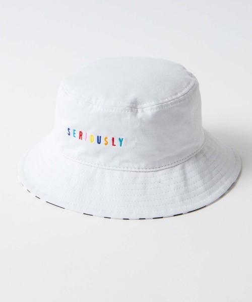 WEGO（ウィゴー）の「WEGO/レインボーロゴバケットハット（ハット・レディース・ホワイト/ブラック・FREE）」の14枚目の写真