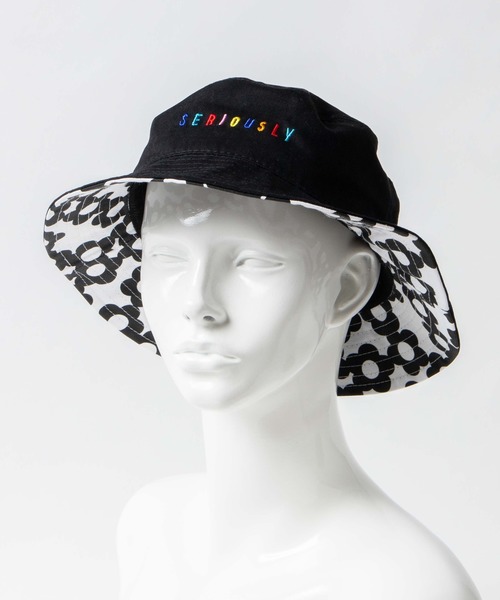 WEGO（ウィゴー）の「WEGO/レインボーロゴバケットハット（ハット・レディース・ホワイト/ブラック・FREE）」の6枚目の写真