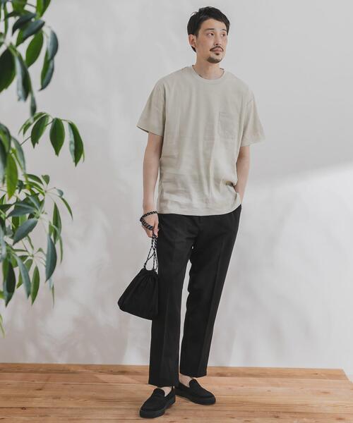 URBAN RESEARCH DOORS（アーバンリサーチドアーズ）の「ストレッチリネンクルーネックTシャツ（Tシャツ/カットソー・メンズ・ブルー系その他/ピンク系その他/スミクロ/ブラウン系その他/ホワイト系その他・40/38）」の8枚目の写真