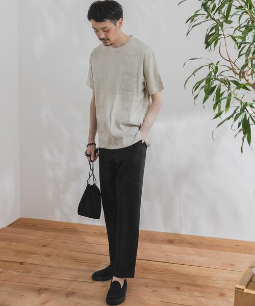 URBAN RESEARCH DOORS（アーバンリサーチドアーズ）の「ストレッチリネンクルーネックTシャツ（Tシャツ/カットソー・メンズ・ブルー系その他/ピンク系その他/スミクロ/ブラウン系その他/ホワイト系その他・40/38）」の9枚目の写真