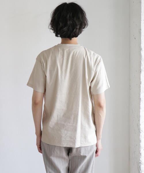 URBAN RESEARCH DOORS（アーバンリサーチドアーズ）の「ストレッチリネンクルーネックTシャツ（Tシャツ/カットソー・メンズ・ブルー系その他/ピンク系その他/スミクロ/ブラウン系その他/ホワイト系その他・40/38）」の16枚目の写真