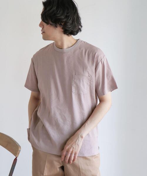 URBAN RESEARCH DOORS（アーバンリサーチドアーズ）の「ストレッチリネンクルーネックTシャツ（Tシャツ/カットソー・メンズ・ブルー系その他/ピンク系その他/スミクロ/ブラウン系その他/ホワイト系その他・40/38）」の19枚目の写真