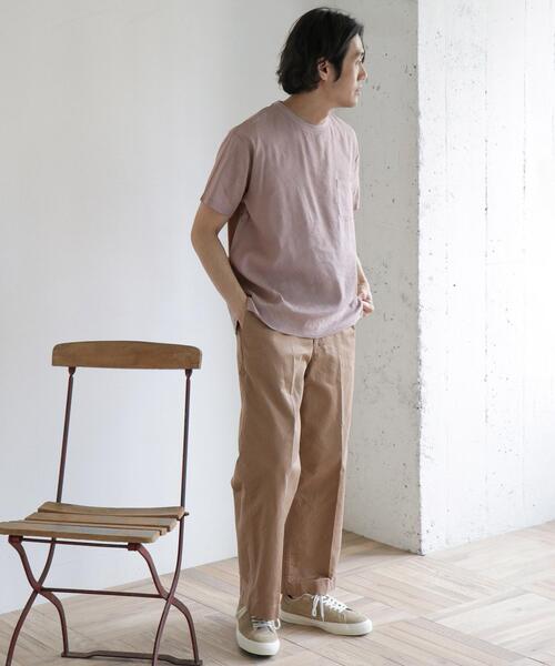 URBAN RESEARCH DOORS（アーバンリサーチドアーズ）の「ストレッチリネンクルーネックTシャツ（Tシャツ/カットソー・メンズ・ブルー系その他/ピンク系その他/スミクロ/ブラウン系その他/ホワイト系その他・40/38）」の20枚目の写真