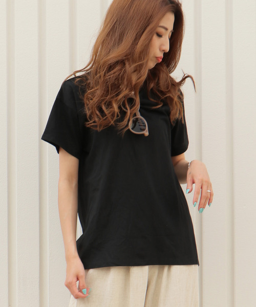 VENCEEXCHANGE(ヴァンスエクスチェンジ)の「バックスリットチュニック(Tシャツ/カットソー・レディース・ホワイト/オフホワイト/ブラック/ブルー・M)」の22枚目の写真