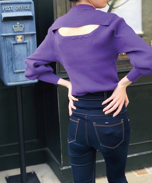 ブランド品 セール リブオープントップス ニット セーター Banner Barrett バナーバレット のファッション ホットセール激安 Fcec Sa