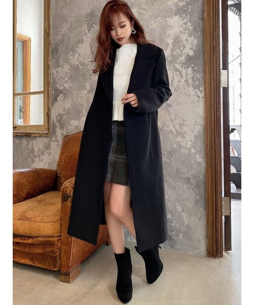 RESEXXY（リゼクシー）の「シャギーチェックスカート（スカート・レディース・ブラック/ワイン/カーキ・FREE）」の8枚目の写真