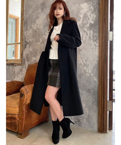 RESEXXY（リゼクシー）の「シャギーチェックスカート（スカート・レディース・ブラック/ワイン/カーキ・FREE）」の11枚目の写真