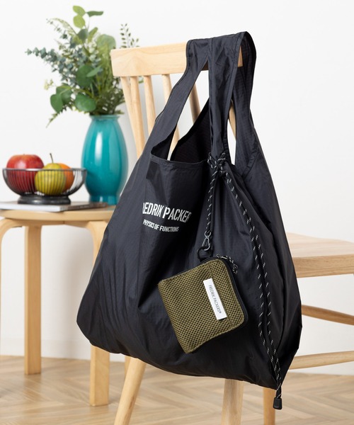 FREDRIK PACKERS（フレドリックパッカーズ）の「FREDRIK PACKERS / フレドリックパッカーズ  ウォレット エコバッグ セット デュアルウォレット DUAR WALLET･･（エコバッグ/サブバッグ・レディース・ブラック/ブラウン/オリーブ・FREE）」の3枚目の写真