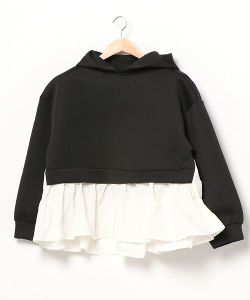 KOBE LETTUCE（コウベレタス）の「フェイクレイヤードダイバー素材プルオーバートップス（その他トップス・レディース・チャコール/カーキ/ブラック・FREE）」の9枚目の写真