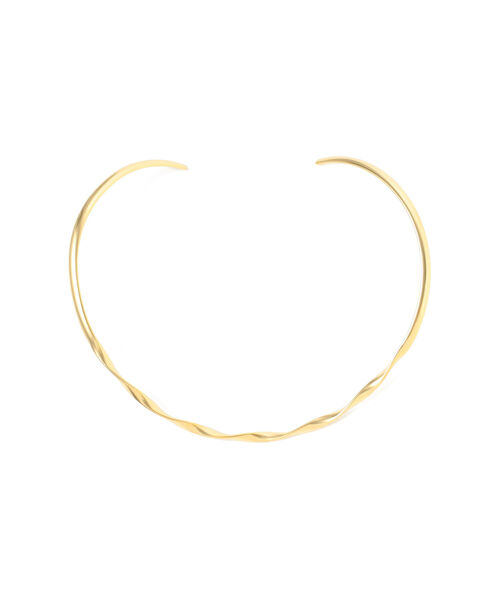 Ray BEAMS(レイビームス)の「Ray BEAMS / ツイスト ライン チョーカー(チョーカー・レディース・シルバー/ゴールド・ONE SIZE)」の2枚目の写真