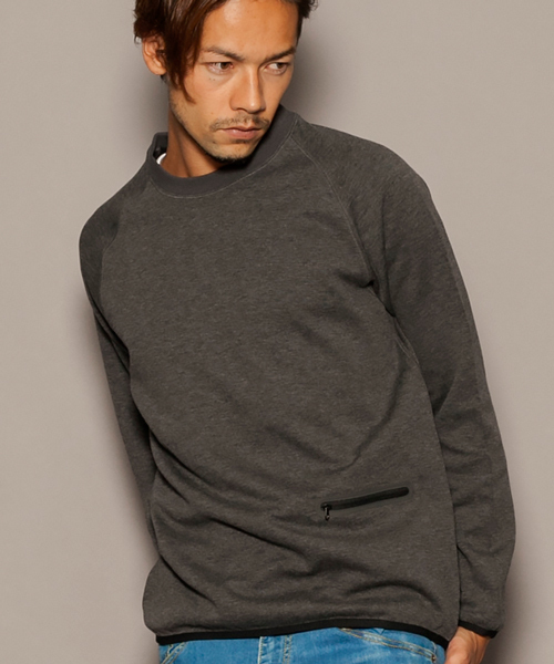 BEAUTY&YOUTH UNITED ARROWS(ビューティーアンドユースユナイテッドアローズ)の「BY サンドウィッチ スウェット クルーネック ◆(スウェット・メンズ・ネイビー/ダークグレー・LARGE/SMALL/MEDIUM)」の1枚目の写真