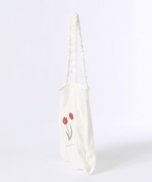 Heather（ヘザー）の「チュ－リッププリントトートバッグ　931549（トートバッグ・レディース・ホワイト系その他/ブラック/ホワイト・ONE SIZE）」の7枚目の写真