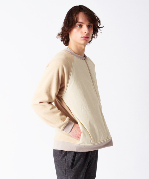 ABAHOUSE(アバハウス)の「フリースコンビ中綿ブルゾン(ブルゾン・メンズ・チャコールグレー/ブラック/アイボリー・44/46/48)」の13枚目の写真