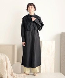 Bab | 【WEB限定】レースバンドカラーシャツワンピース(ワンピース)