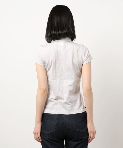 ZOY(ゾーイ)の「《ZOY》WOMENS ビーチメッシュジャガード 半袖ポロシャツ(ポロシャツ・レディース・ブルー系その他/オレンジ系その他/ライトグレー・38/36/40)」の6枚目の写真