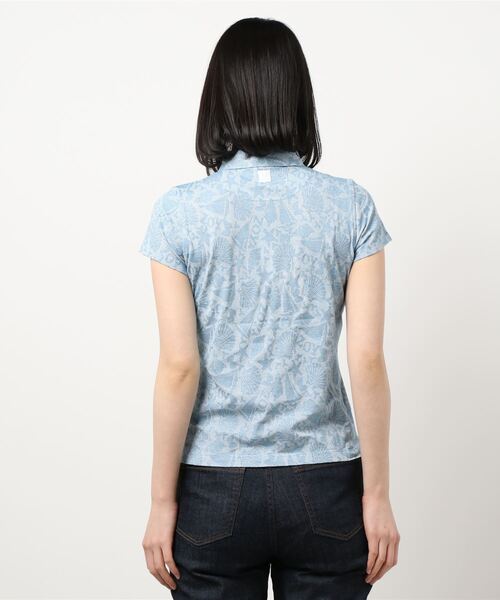 ZOY(ゾーイ)の「《ZOY》WOMENS ビーチメッシュジャガード 半袖ポロシャツ(ポロシャツ・レディース・ブルー系その他/オレンジ系その他/ライトグレー・38/36/40)」の7枚目の写真