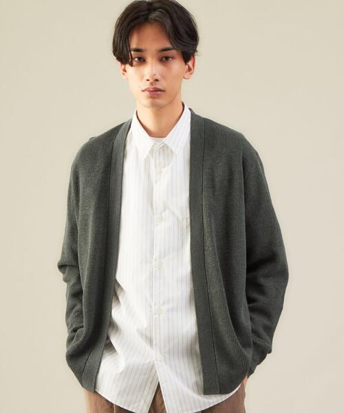 green label relaxing(グリーンレーベルリラクシング)の「CM リネン アゼ イージーカーディガン(カーディガン/ボレロ・メンズ・グレー/ブラック/ライトブルー/ダークグリーン/その他1/その他3/その他2・L/M/S)」の6枚目の写真