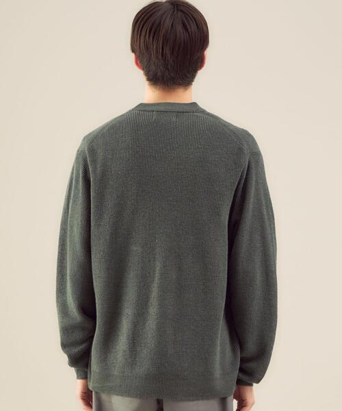 green label relaxing(グリーンレーベルリラクシング)の「CM リネン アゼ イージーカーディガン(カーディガン/ボレロ・メンズ・グレー/ブラック/ライトブルー/ダークグリーン/その他1/その他3/その他2・L/M/S)」の10枚目の写真