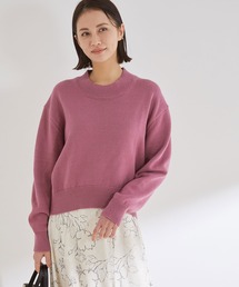 ROPE'（ロペ）の「【洗える】【アンサンブル対応】シルク混オーガニックコットンクルーニット（ニット/セーター）」