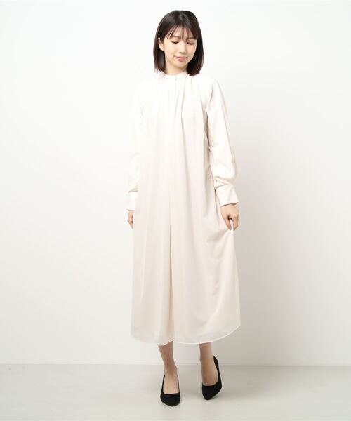 qualite(カリテ)の「シアードッキングワンピース(ワンピース・レディース・オフホワイト/ブラック・フリー)」の2枚目の写真