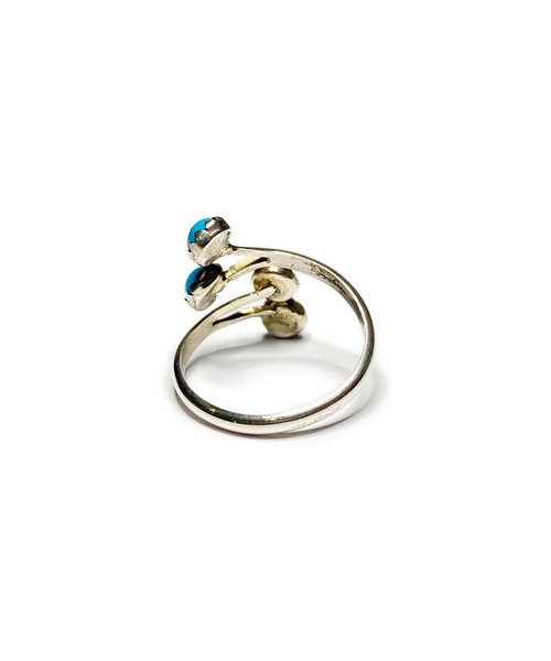 Indian Jewelry（インディアンジュエリー）の「THEATER シアター ナッツデザインストーンリング Made in USA（リング・レディース・ホワイト/ブルー・FREE/#11/#9/#18/#13）」の3枚目の写真