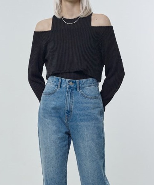 ROCKET x LUNCH（ロケットアンドランチ）の「ROCKET×LUNCH／クラッシュレイヤードプルオーバー　2932493（Tシャツ/カットソー・レディース・ブラック/ブラウン/オリーブ・SMALL）」の2枚目の写真