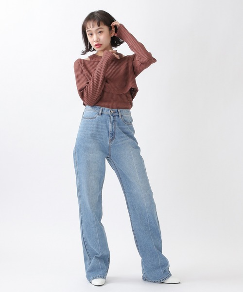 ROCKET x LUNCH（ロケットアンドランチ）の「ROCKET×LUNCH／クラッシュレイヤードプルオーバー　2932493（Tシャツ/カットソー・レディース・ブラック/ブラウン/オリーブ・SMALL）」の16枚目の写真