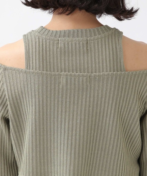 ROCKET x LUNCH（ロケットアンドランチ）の「ROCKET×LUNCH／クラッシュレイヤードプルオーバー　2932493（Tシャツ/カットソー・レディース・ブラック/ブラウン/オリーブ・SMALL）」の7枚目の写真