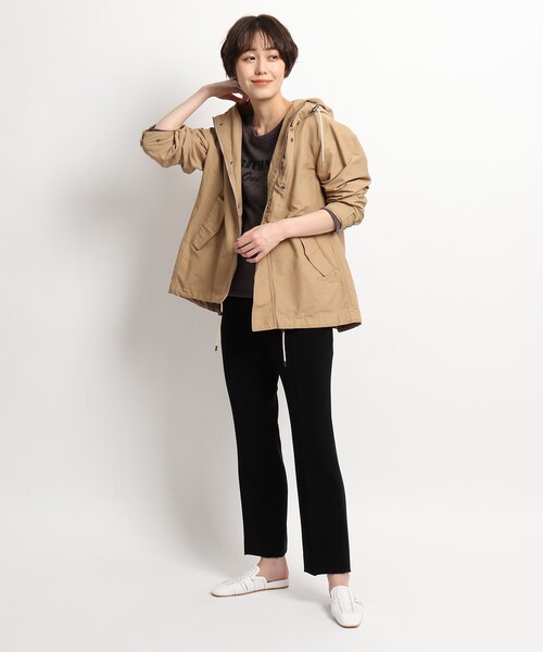 JET（ジェット）の「◆【ウォッシャブル】フィールドフード付きジャケット（ミリタリージャケット・レディース・カーキ/ベージュ/ネイビー・02/04）」の13枚目の写真