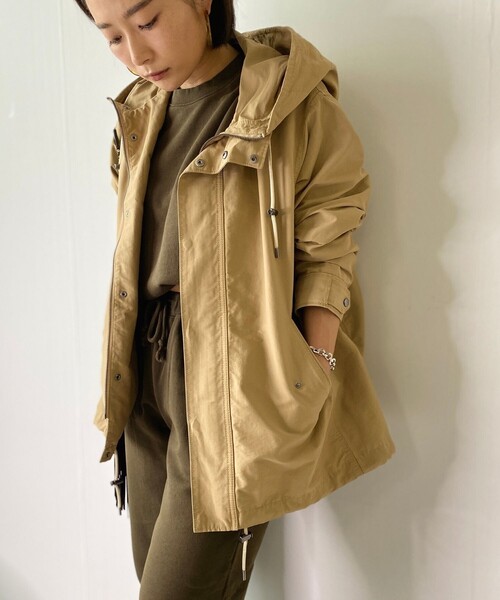 JET（ジェット）の「◆【ウォッシャブル】フィールドフード付きジャケット（ミリタリージャケット・レディース・カーキ/ベージュ/ネイビー・02/04）」の10枚目の写真